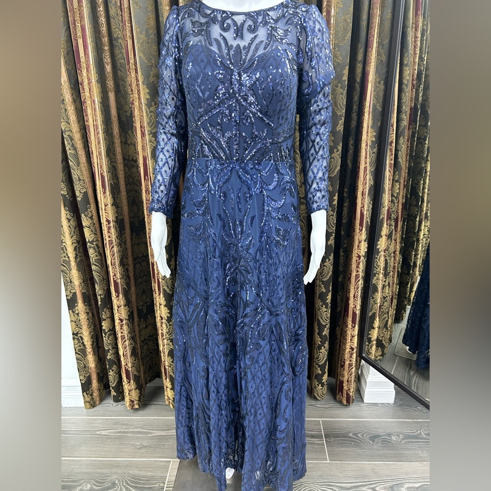 JVN by JOVANI LONG SEQUENCE DRESS